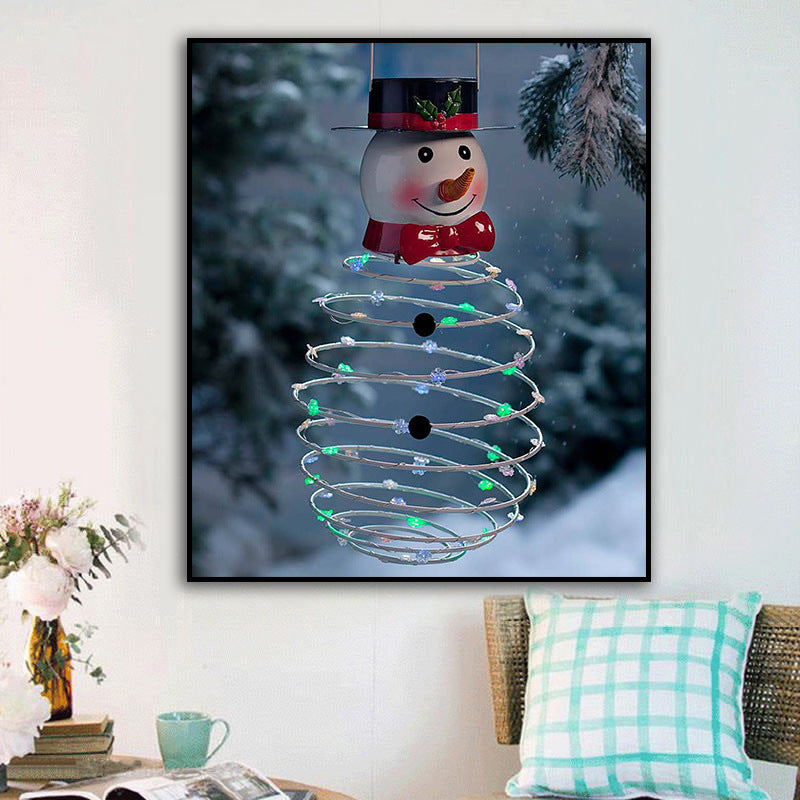 Diamond Painting Christmas Snowman Wall Art - 30x40 Canvas Living Room Decor