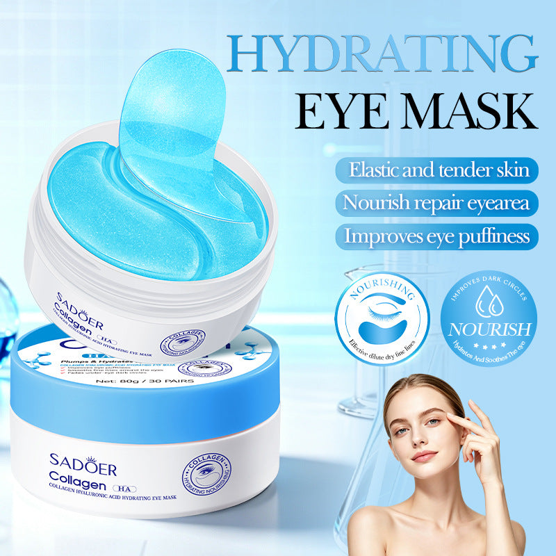 Collagen Hyaluronic Acid Eye Mask for Skin Care - 30 Pairs, All Skin Types