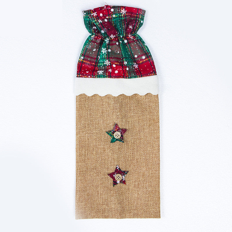 Christmas Wine Bottle Bag - Festive Holiday Decor for Gifts & Table Settings