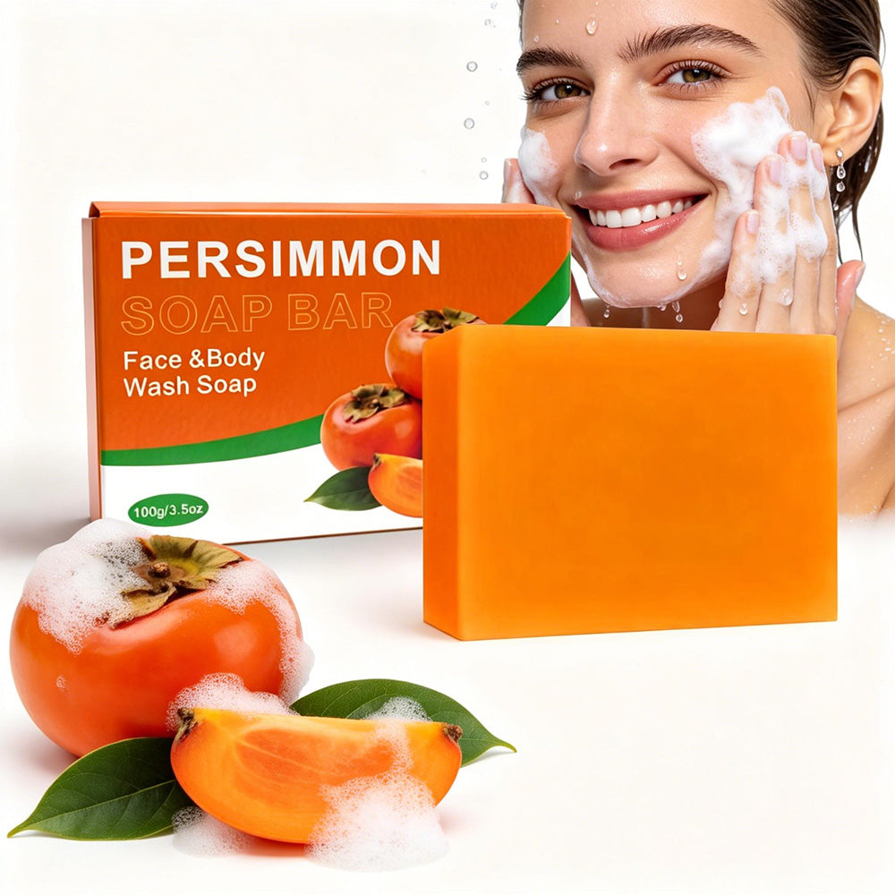 Rectangular Persimmon Soap Bar 100g - Natural Body Care