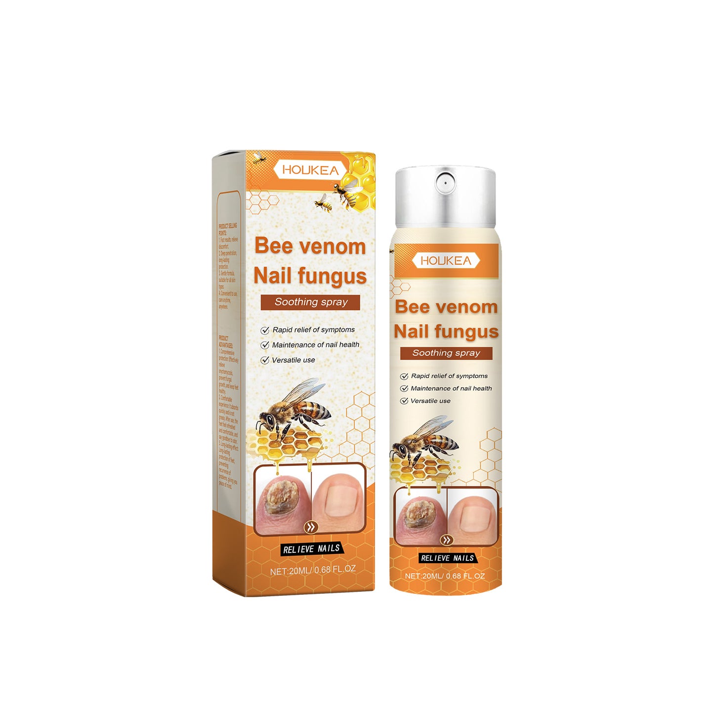 Bee Venom Nail Care Spray - Antifungal Foot & Nail Treatment - 20ml