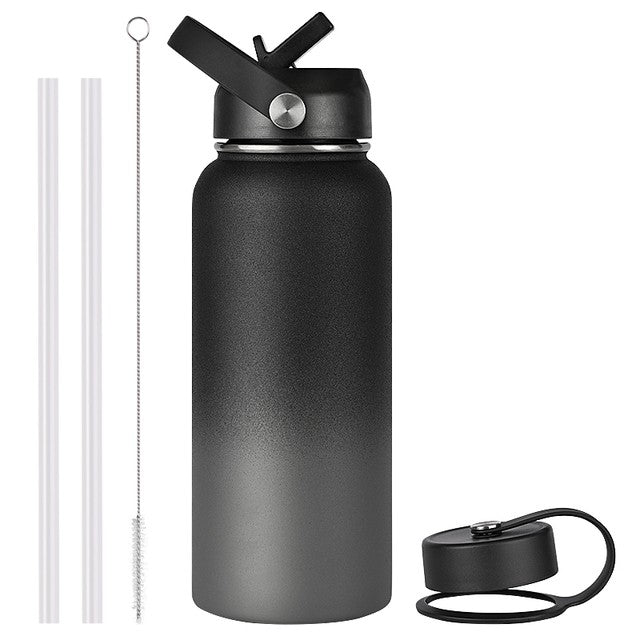 Stainless Steel Water Bottle with Leak-Proof Lids & Keeps Beverages Cold or Warm