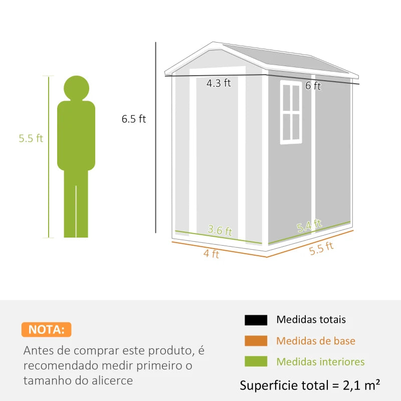 Gray Outdoor Storage Shed - Tool & Garden Equipment Organizer