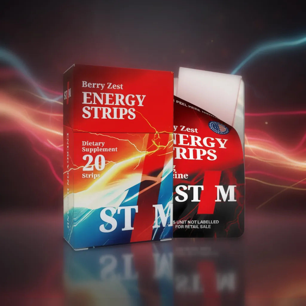 Energy Strips with 50mg Caffeine - Instant Absorption & Jitter-Free Focus