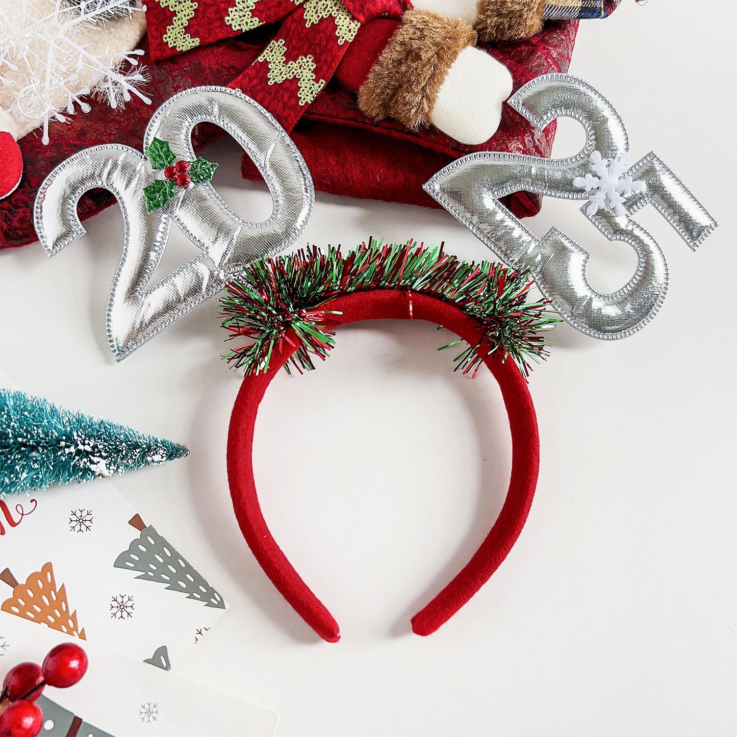 Christmas Headband for Women Holiday Party Accessory - Elegant Festive Hairband