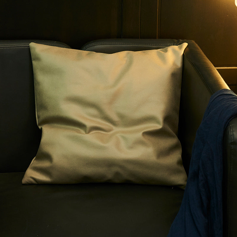 Modern Faux Leather Cushion Cover 45x45cm Solid Color Decorative Pillow Cover