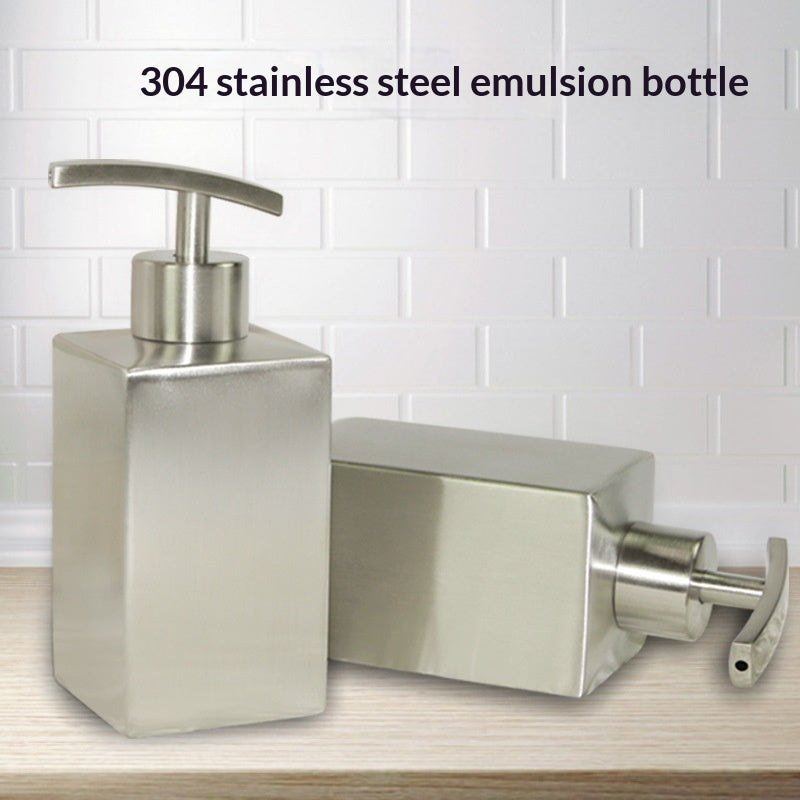 Stainless Steel Hotel Lotion Dispenser for Soap - Modern Minimalist Bathroom Storage