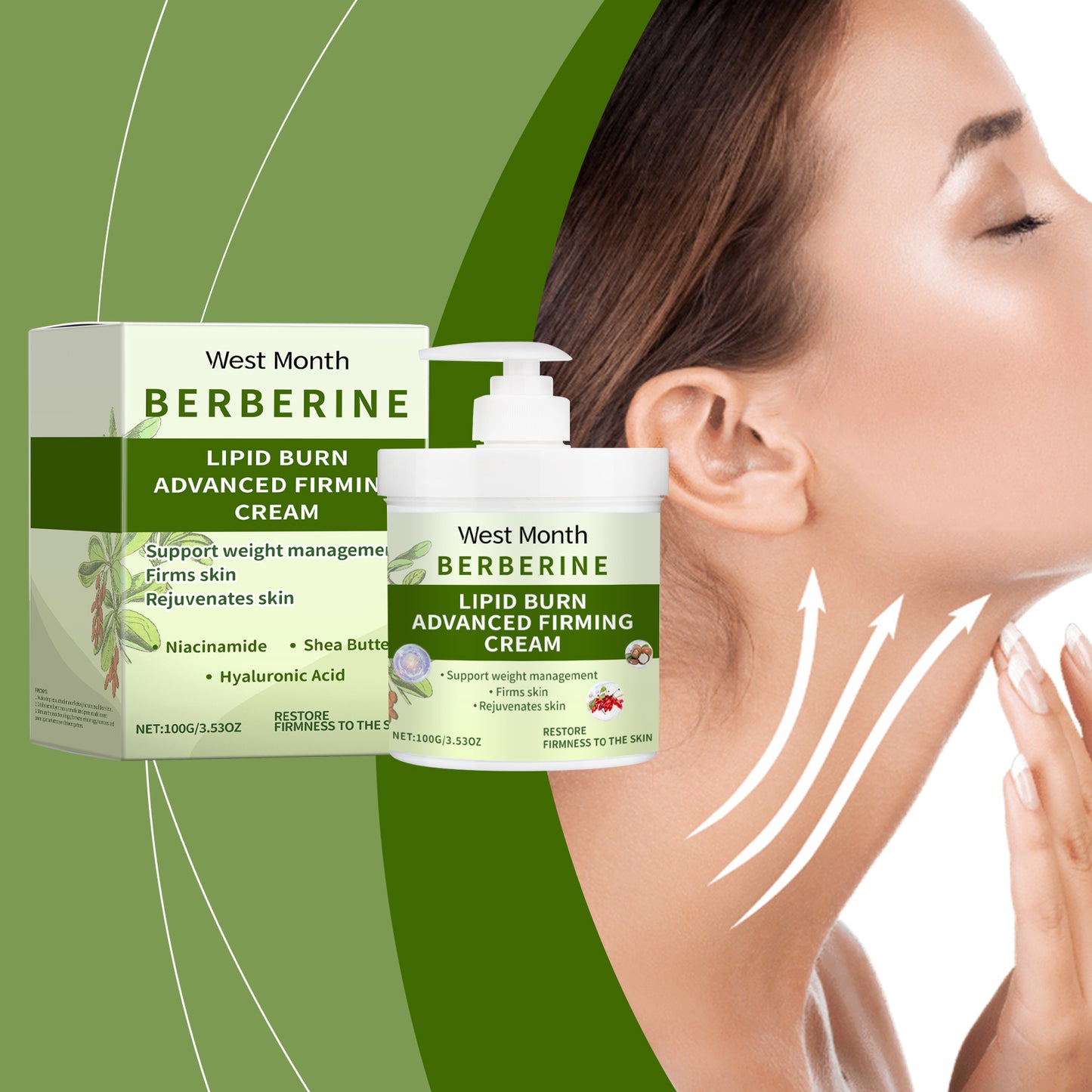 Firming Body Cream with Hyaluronic Acid - Moisturizing & Skin Tightening