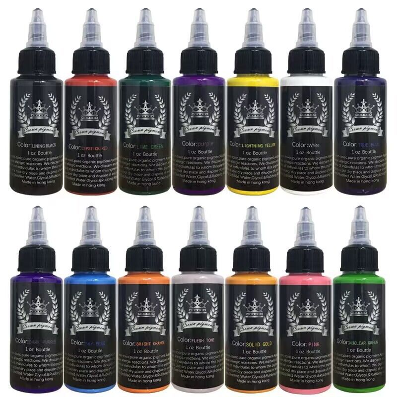 Tattoo Pigment Paint Set – Silver Crown 14 Colors
