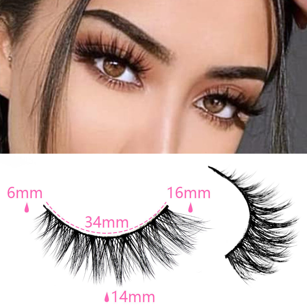 3D False Eyelashes - Multi-Layered Realistic Soft Lashes - Black