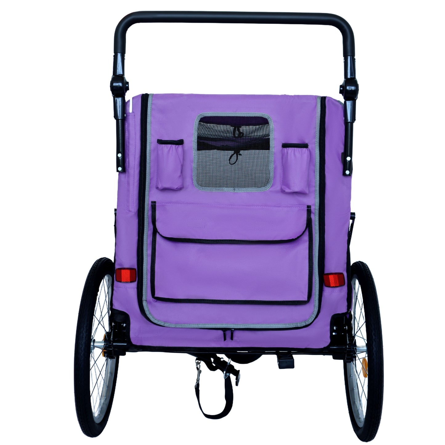 2-in-1 Pet Bike Trailer & Push Cart with Detachable Hitch - Holds Up to 100 lbs