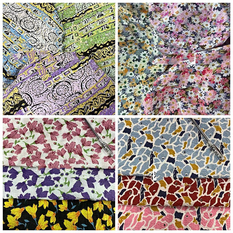Children's Bubble Printed Cotton Dress - Colorful Fabric for Kids' Clothing