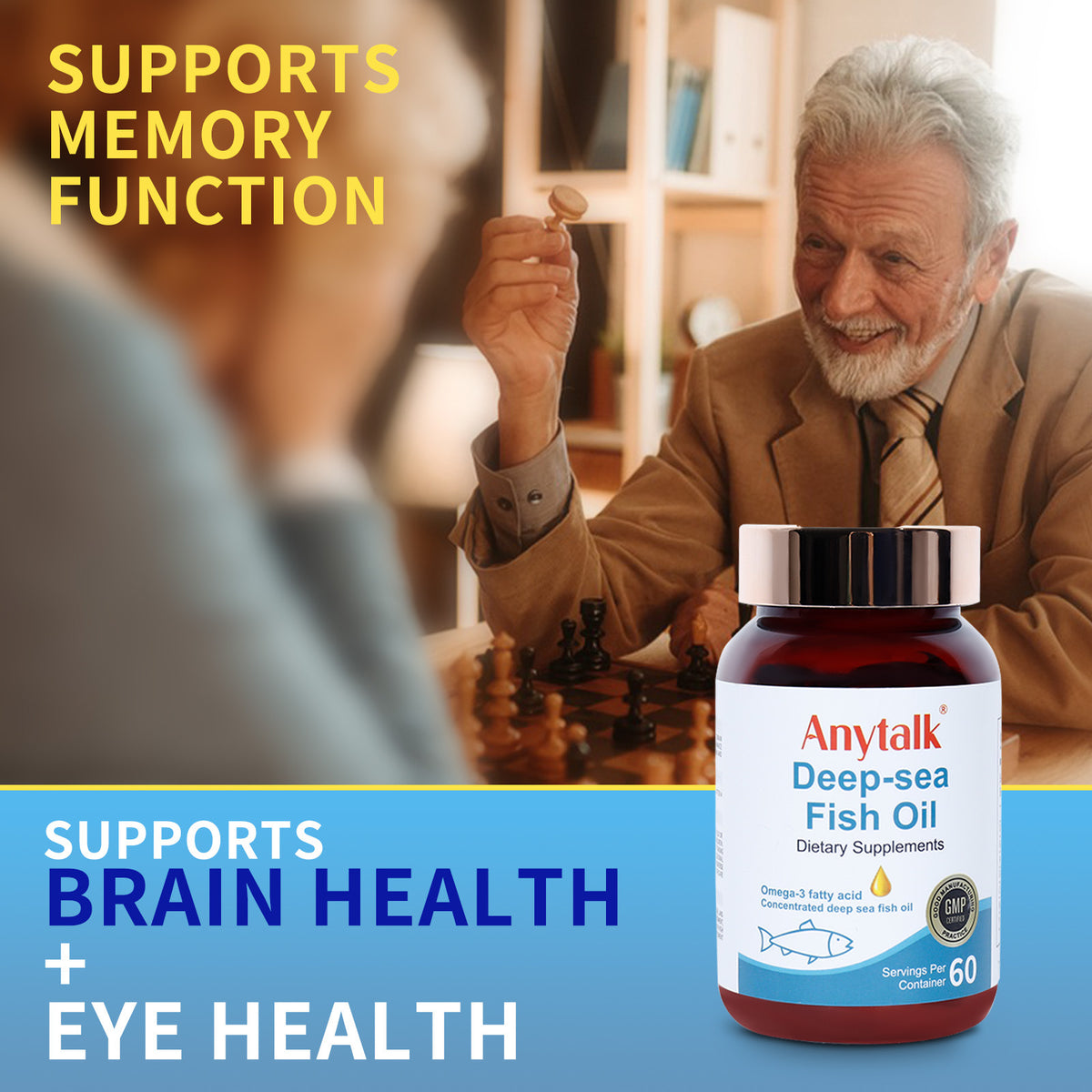 Deep-Sea Fish Oil Softgel Capsules - 60 Count