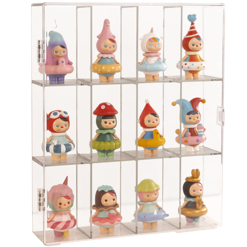 Acrylic Blind Box Storage Display Rack Wall Mount Bubble Matt Doll Cabinet Organizer