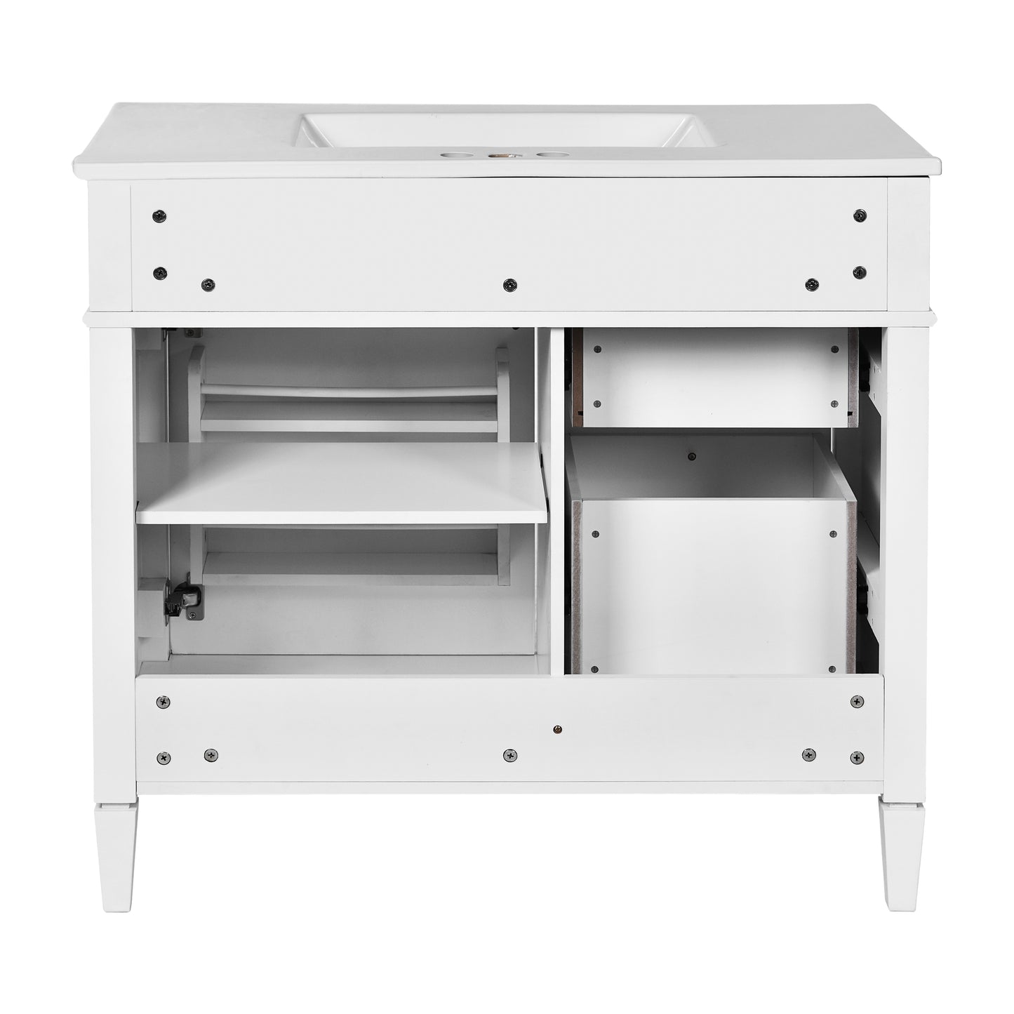 36'' Modern Bathroom Vanity with Ceramic Sink and Storage Cabinet