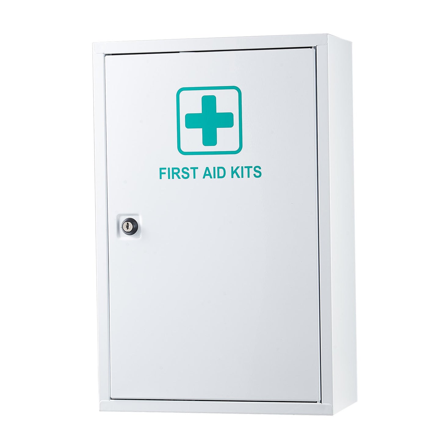 Wall-Mounted First Aid Cabinet - 3-Shelf Metal Med Box