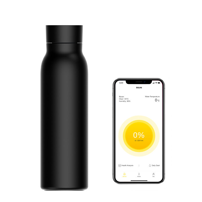 600ML Smart Water Bottle with Temperature Display & App Control
