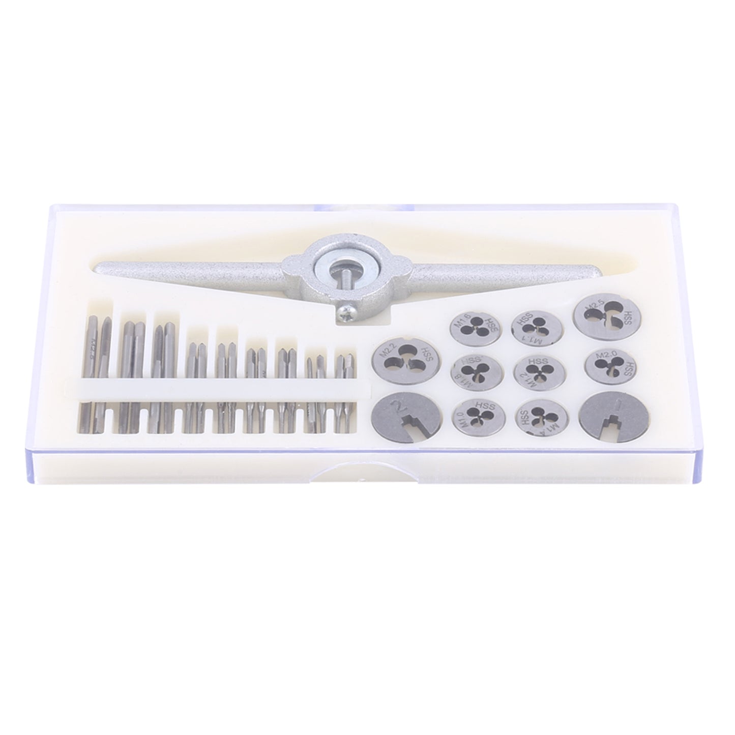 30-Piece Tap & Die Set Hand Threading Tools Kit for Metalworking