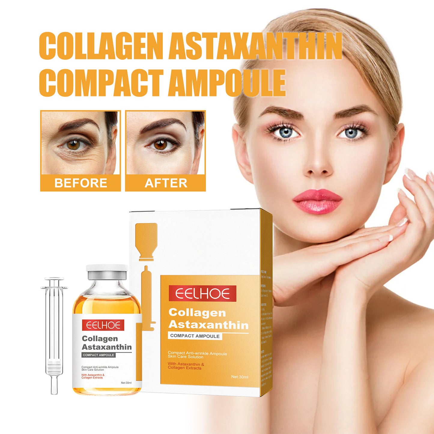 Collagen & Astaxanthin Anti-Aging Facial Serum - Firming & Moisturizing