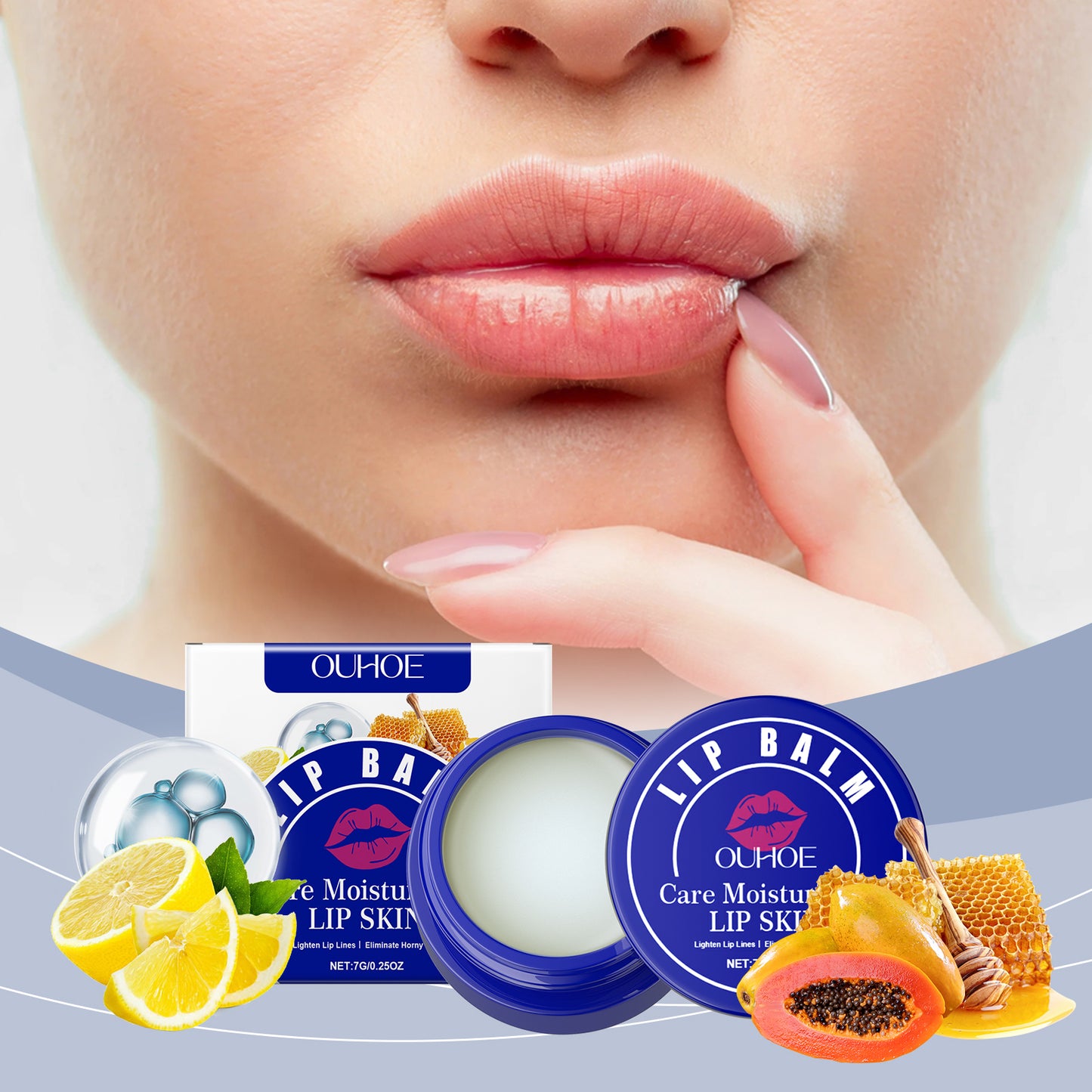 Moisturizing Lip Balm with Beeswax and UV Protection - 7g