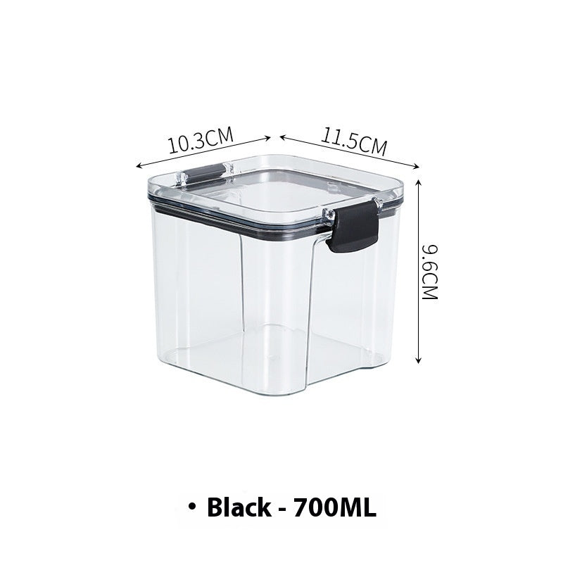 Sealed Food Storage Jar Container Set - Plastic Kitchen Dry Goods Organizer