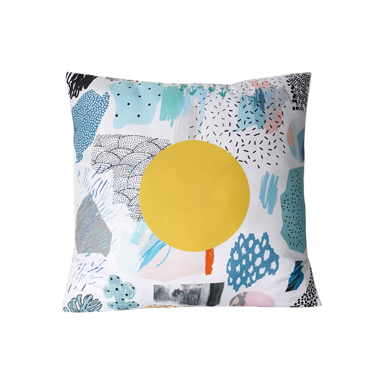 Geometric Decorative Pillowcase Set - Cotton & Polyester Cushion Cover for Living Room
