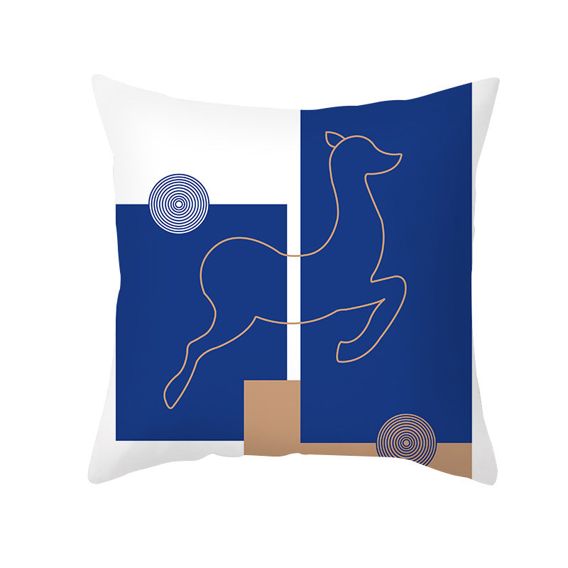 Abstract Art Cushion Cover 45x45cm - Soft Plush Nordic Style Sofa Pillowcase