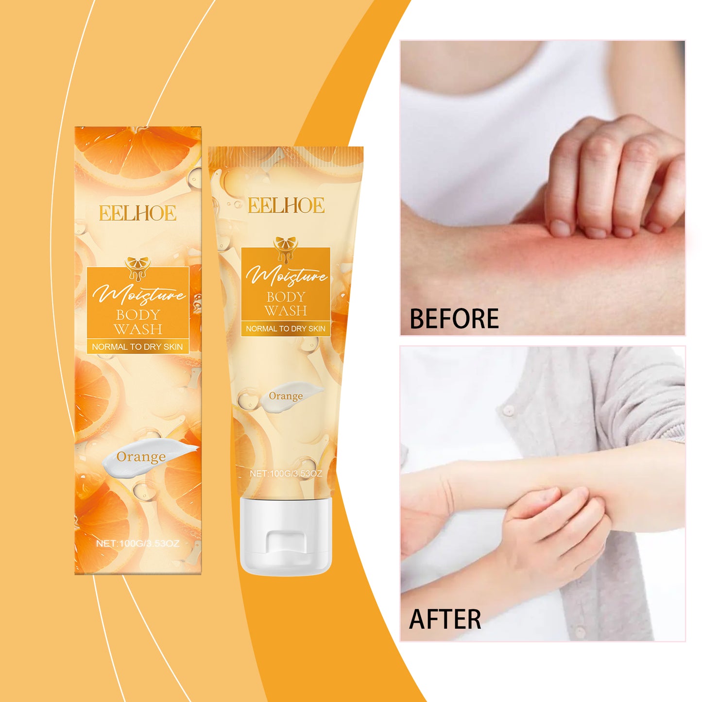 Orange Moisturizing Body Wash with Shea Butter & Lemon Extract