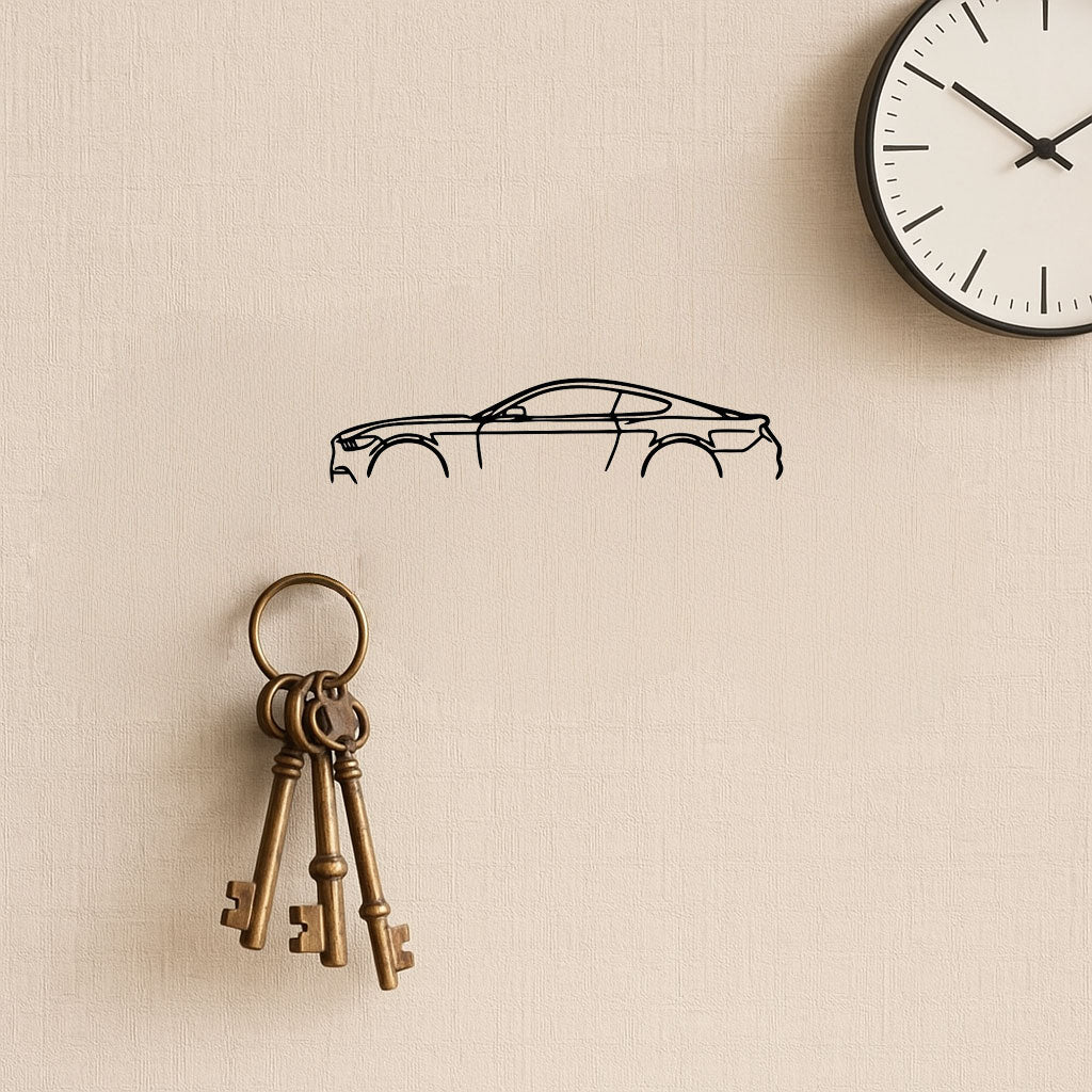 Laser-Cut Metal Wall Art - Sports Car Silhouette Decoration