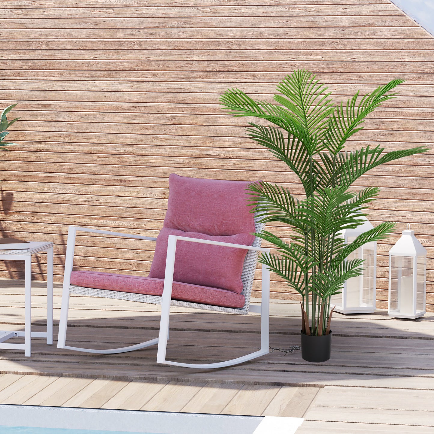 Artificial Areca Palm Tree - 5.2ft Faux Tropical Plant in Pot