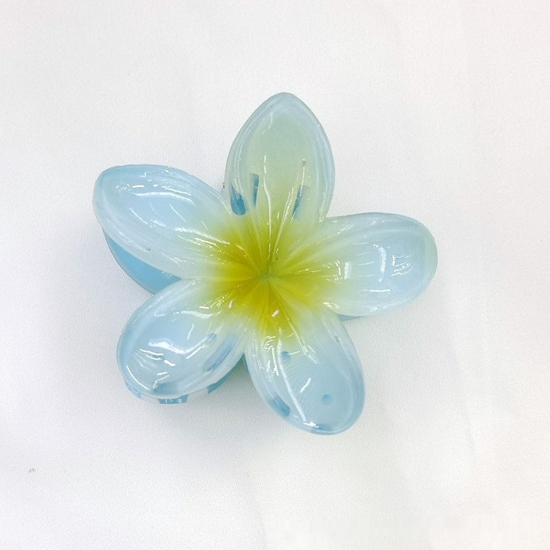 Flower Hair Clip with Egg Bauhinia Flower Back Spoon Grip - Multiple Colors