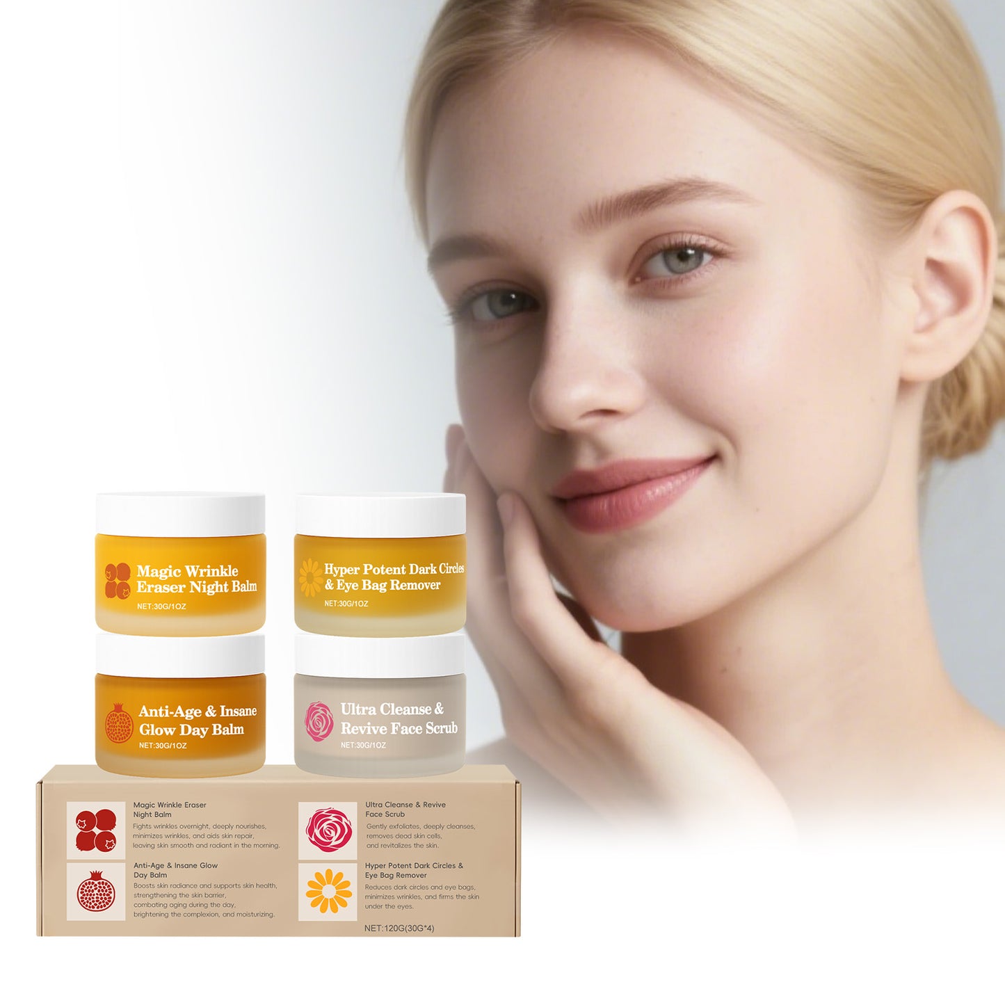 Multi Effect Skin Rejuvenation Day and Night Repair Set - 4 x 30g