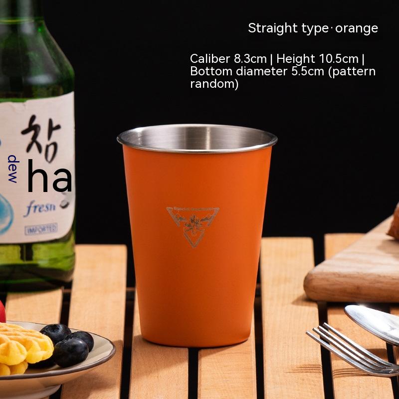 Camping Tableware Stainless Steel Coffee Cup - Single Layer Portable Drinkware