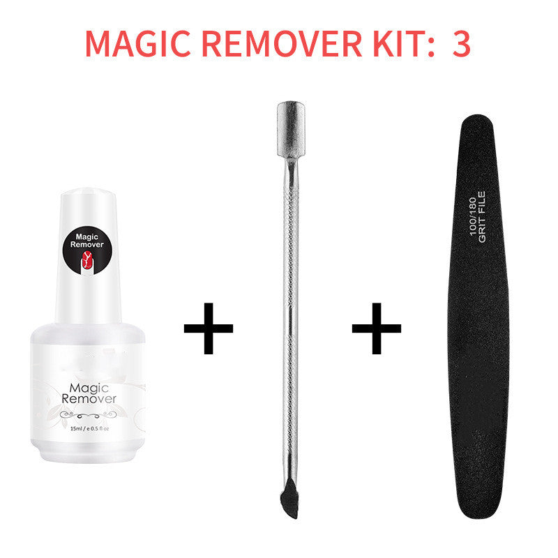 Nail Art & Gel Removal Set with Steel Pusher & Shaping Roller - 15mL