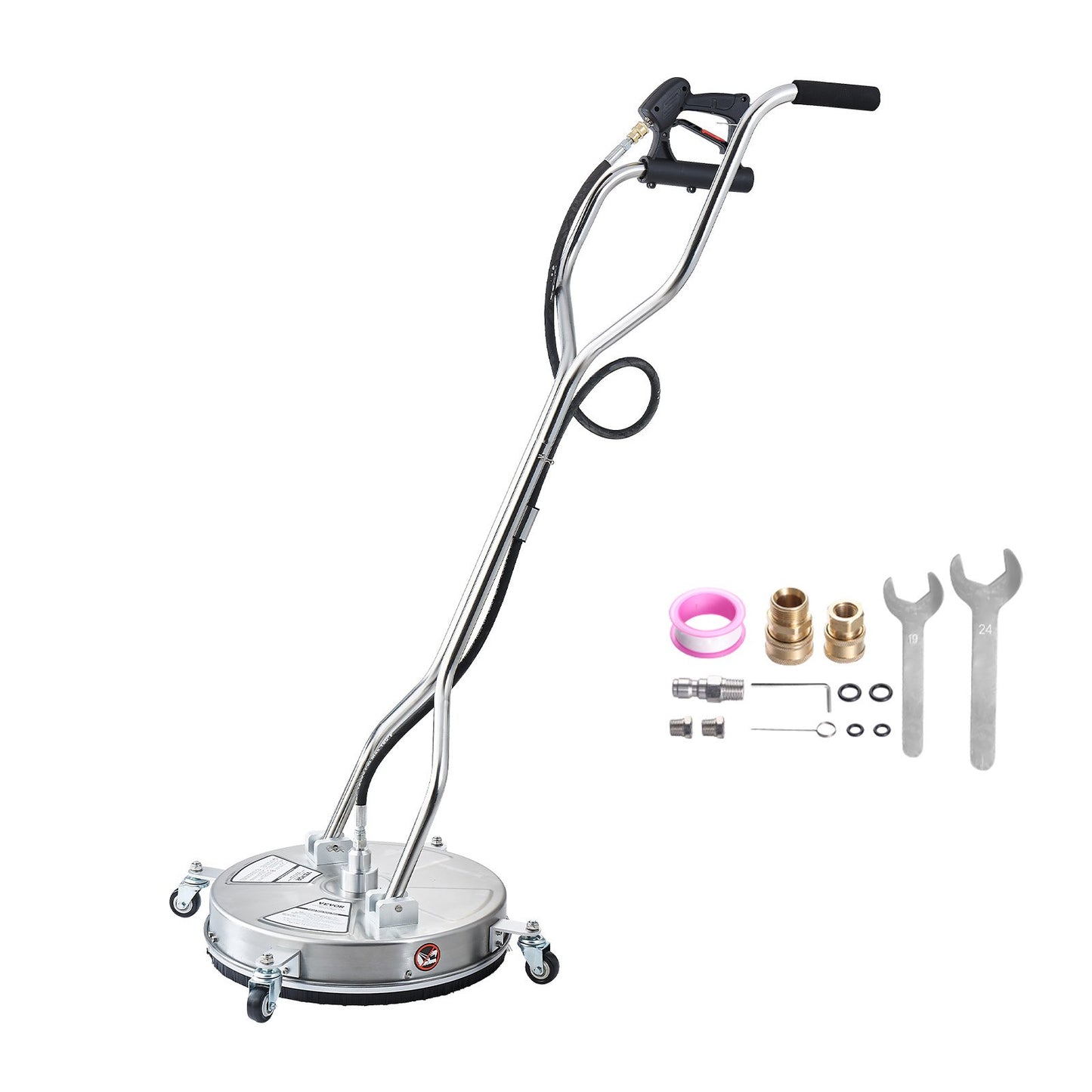 18-Inch Pressure Washer Surface Cleaner 4000 PSI with Dual Wheels