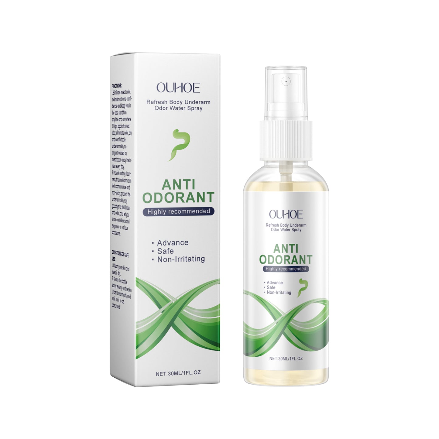 Underarm Odor Treatment Spray - 30ml Long-Lasting Freshness & Moisturizing