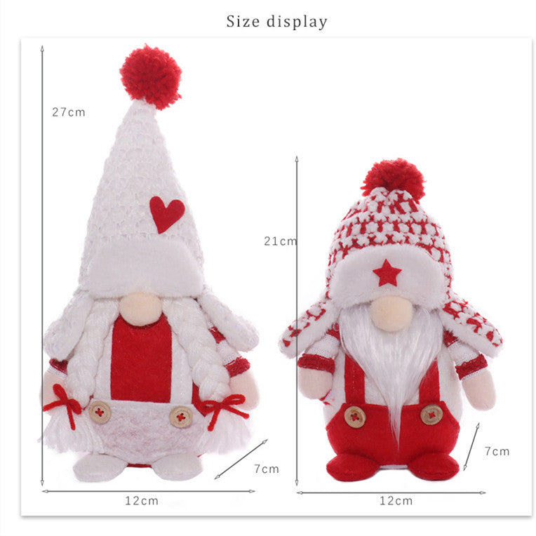Christmas Couple Ushanka Doll Decoration - Faceless Holiday Figurines