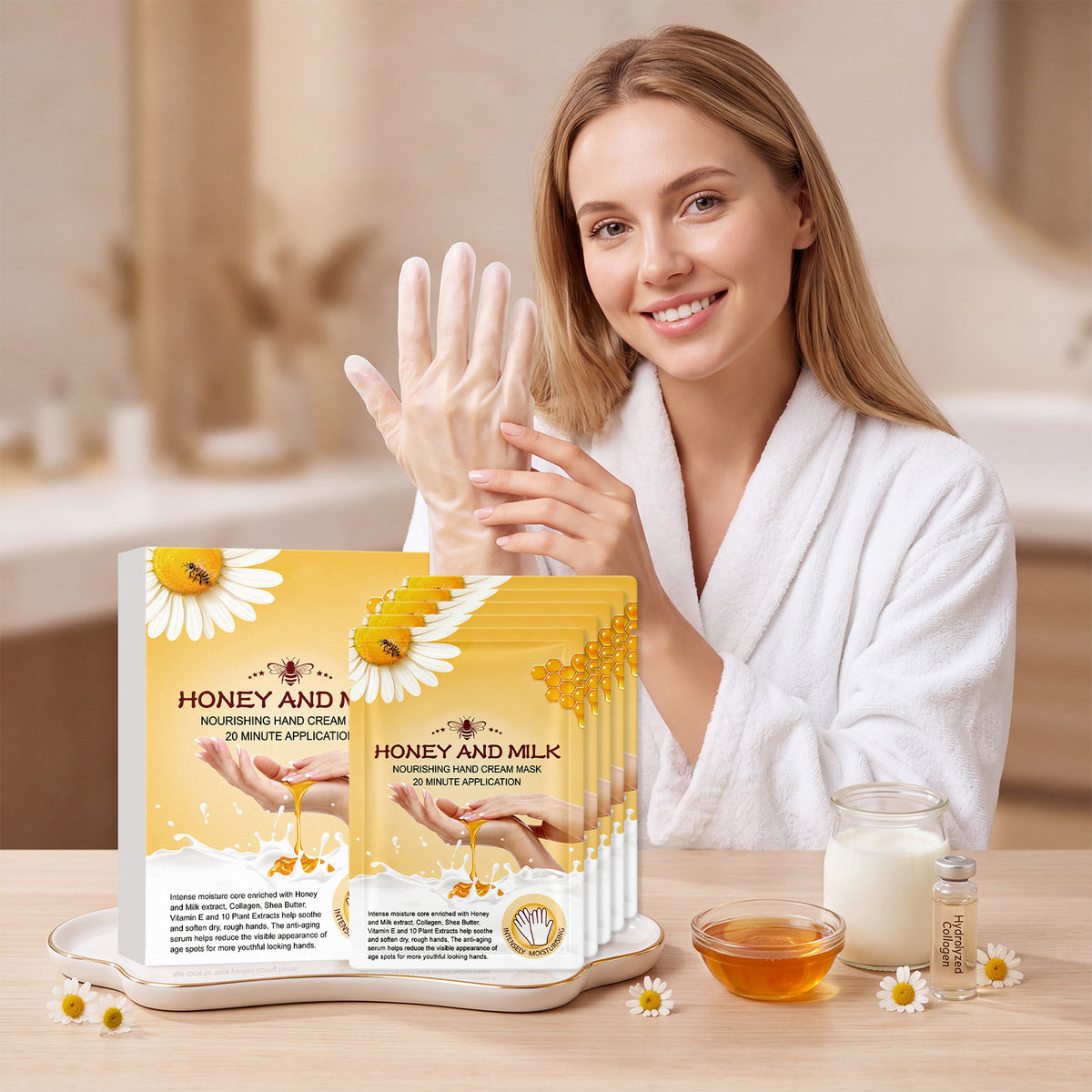 Moisturizing Hand Mask 5 Pairs - Hydrating Hand Care