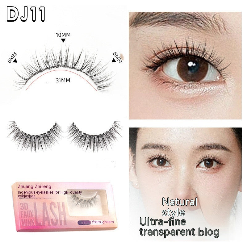 Natural False Eyelashes with Sheer Root - Assorted Styles & Packaging Options