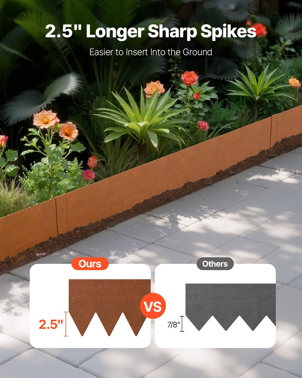 Steel Landscape Edging 6-Pack - Weather-Resistant Garden Border