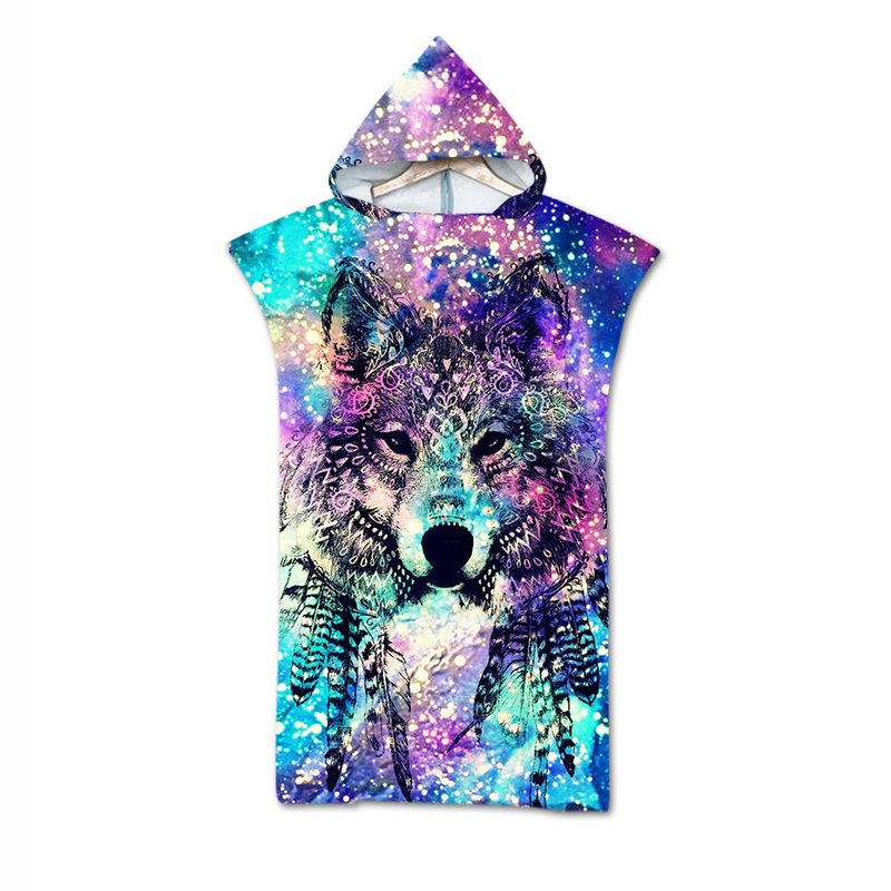 Geometric Print Bath Towel Cloak - Beach & Pool Cover-up, Multiple Sizes