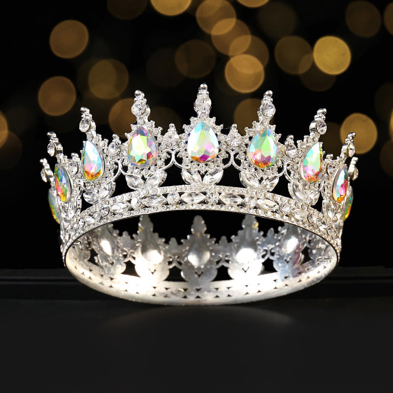 Crystal Crown Headband - Red & Multicolor