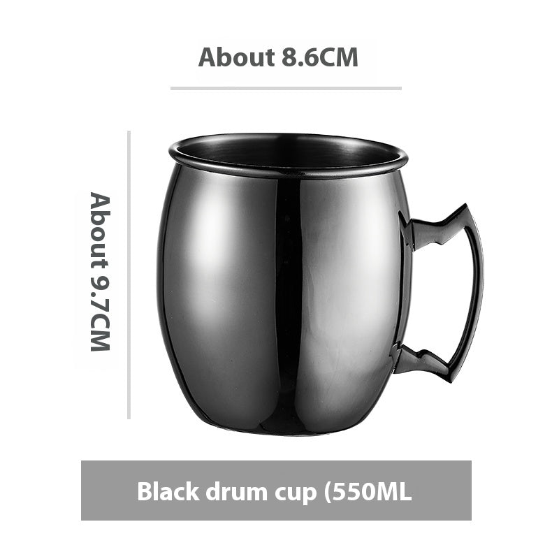 Stainless Steel Moscow Mule Cup Set - Copper Plated Drinkware for Bar & Home