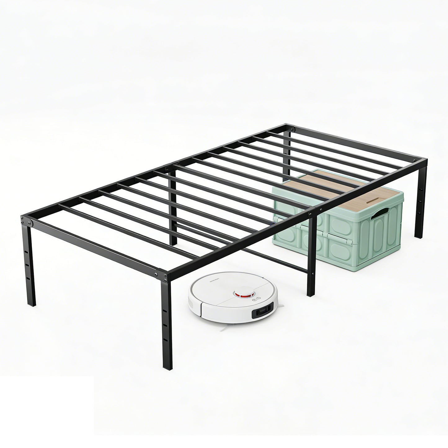 Durable Metal Bed Frame with Under-bed Storage - Multiple Sizes
