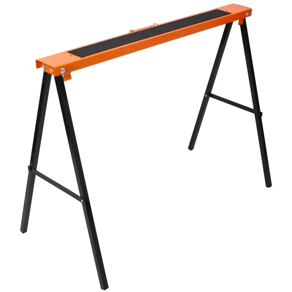 Heavy Duty Folding Portable Saw Horses - 2 Pack, Orange & Black