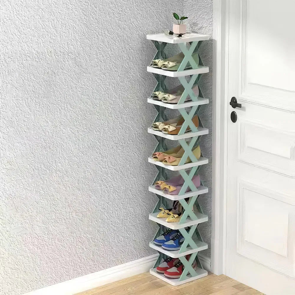 9Tier Narrow Entryway Shoe Rack Free Standing Vertical Organizer