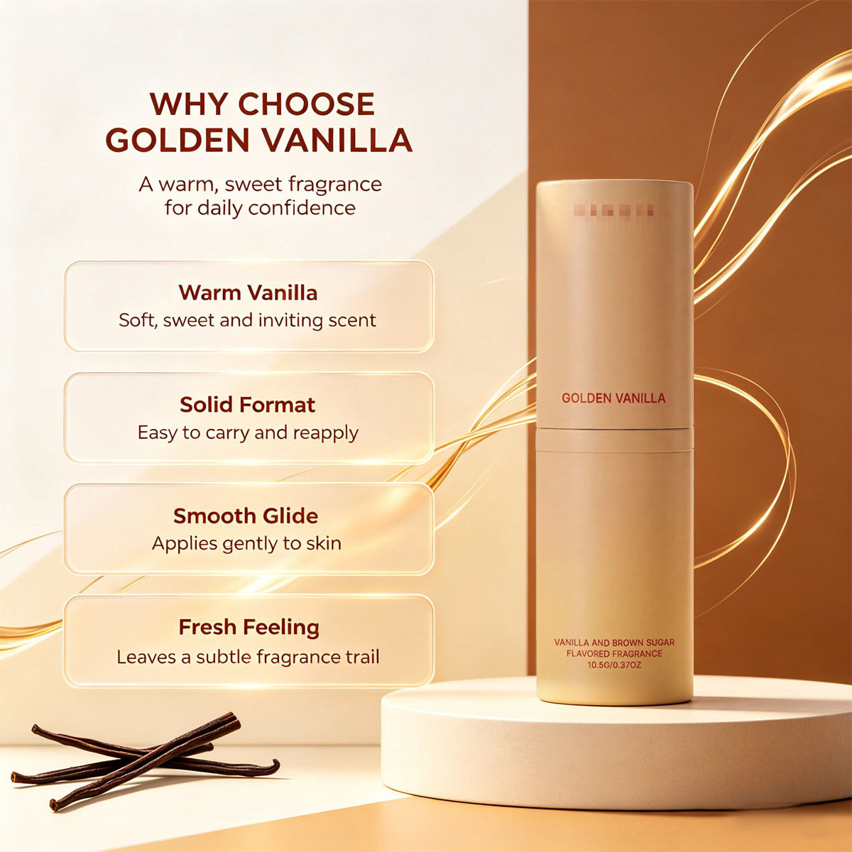 Golden Vanilla Reed Diffuser - 50g