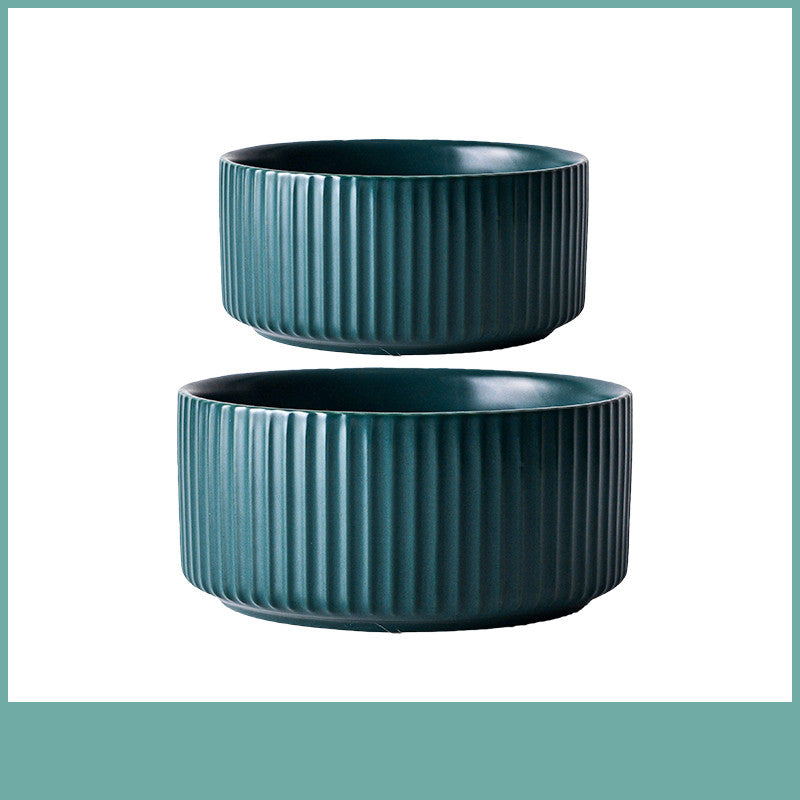 Ceramic Household Bowl Set - Food Safe, Solid Color, 6/8 Inch or Set