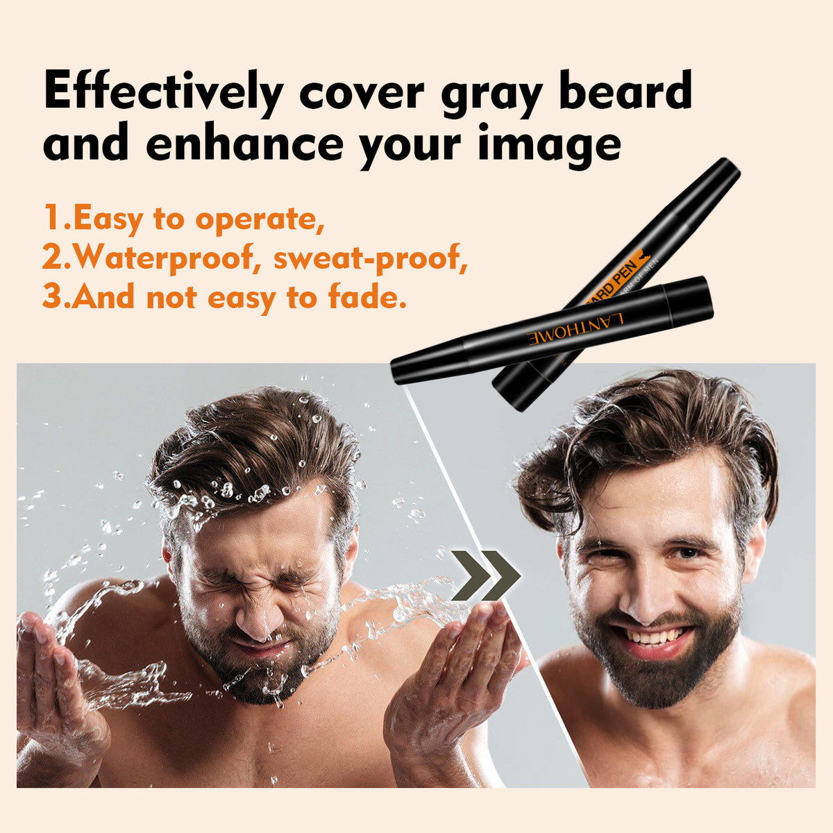 Men's Universal Filling Color Beard Pen - Hair & Grooming