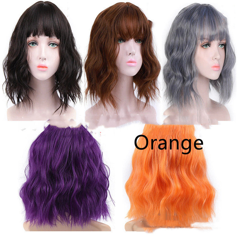 High Temperature Silk Hair Wrap - Curly Short Twist Headgear for Women